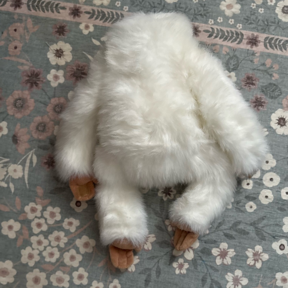 Ty White and Brown Plush Monkey Mango - Picture 2 of 3